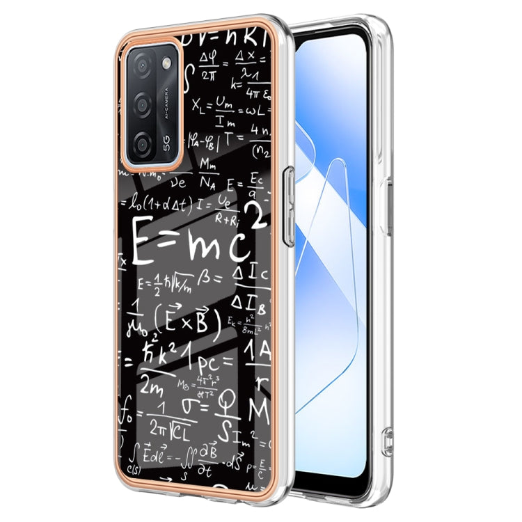 For OPPO A55 5G / A53s 5G / A54 4G Electroplating Marble Dual-side IMD Phone Case(Equation) - OPPO Cases by PMC Jewellery | Online Shopping South Africa | PMC Jewellery | Buy Now Pay Later Mobicred