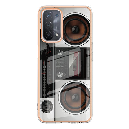 For OPPO A74 / A93 5G / A54 5G / A93s 5G Electroplating Marble Dual-side IMD Phone Case(Retro Radio) - OPPO Cases by PMC Jewellery | Online Shopping South Africa | PMC Jewellery | Buy Now Pay Later Mobicred