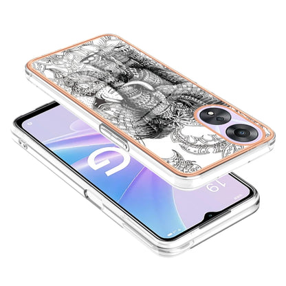 For OPPO A78 / A58 Electroplating Marble Dual-side IMD Phone Case(Totem Elephant) - OPPO Cases by PMC Jewellery | Online Shopping South Africa | PMC Jewellery | Buy Now Pay Later Mobicred