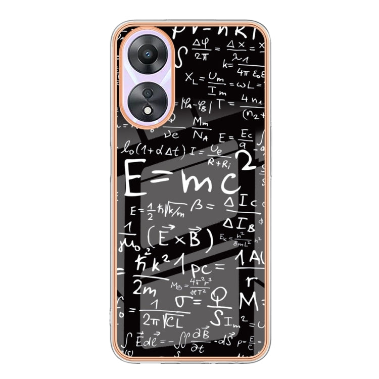 For OPPO A78 / A58 Electroplating Marble Dual-side IMD Phone Case(Equation) - OPPO Cases by PMC Jewellery | Online Shopping South Africa | PMC Jewellery | Buy Now Pay Later Mobicred