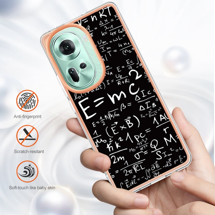 For OPPO Reno11 5G Global Electroplating Marble Dual-side IMD Phone Case(Equation) - Reno11 Cases by PMC Jewellery | Online Shopping South Africa | PMC Jewellery | Buy Now Pay Later Mobicred