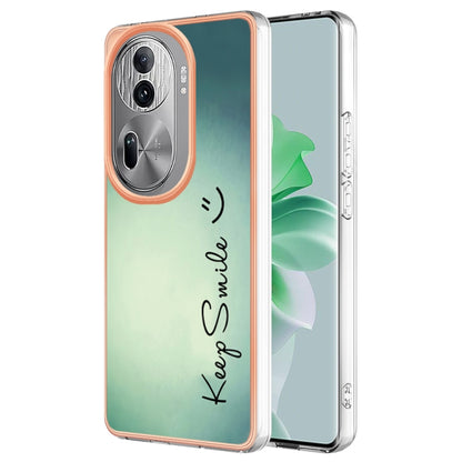 For OPPO Reno11 Pro 5G Global Electroplating Marble Dual-side IMD Phone Case(Smile) - Reno11 Pro Cases by PMC Jewellery | Online Shopping South Africa | PMC Jewellery | Buy Now Pay Later Mobicred