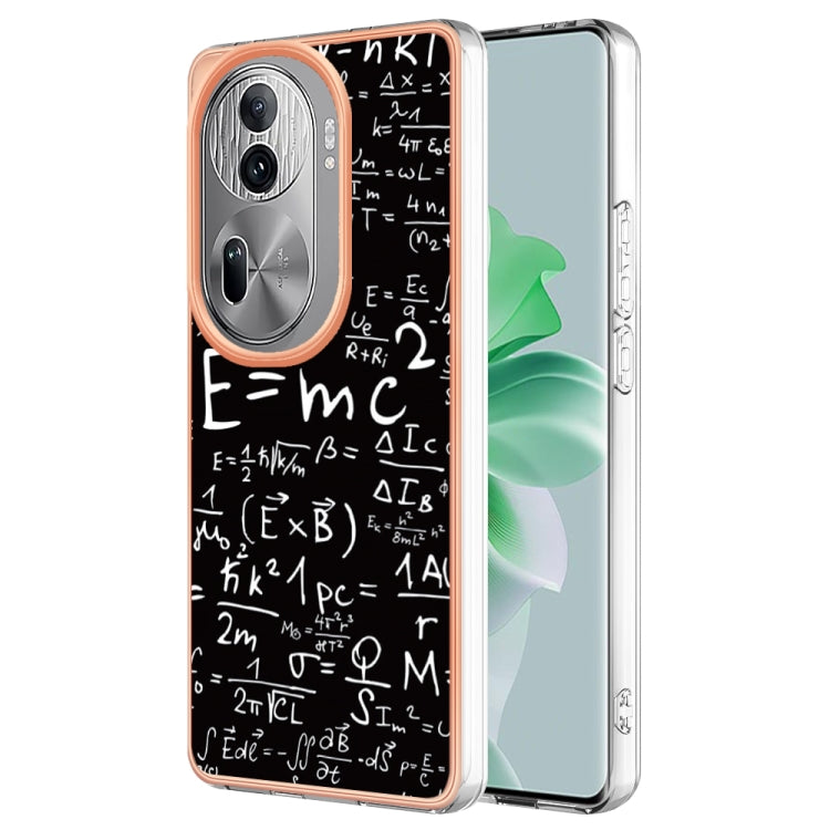 For OPPO Reno11 Pro 5G Global Electroplating Marble Dual-side IMD Phone Case(Equation) - Reno11 Pro Cases by PMC TechLife | Online Shopping South Africa | PMC TechLife | Buy Now Pay Later Mobicred