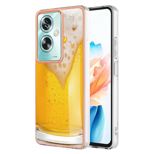 For OPPO A79 5G Global Electroplating Marble Dual-side IMD Phone Case(Draft Beer) - OPPO Cases by PMC Jewellery | Online Shopping South Africa | PMC Jewellery | Buy Now Pay Later Mobicred