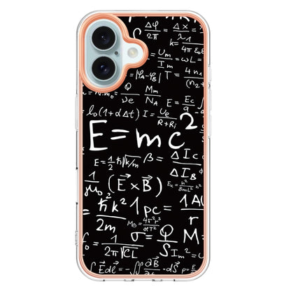 For iPhone 16 Plus Electroplating Marble Dual-side IMD Phone Case(Equation) - iPhone 16 Plus Cases by PMC Jewellery | Online Shopping South Africa | PMC Jewellery | Buy Now Pay Later Mobicred