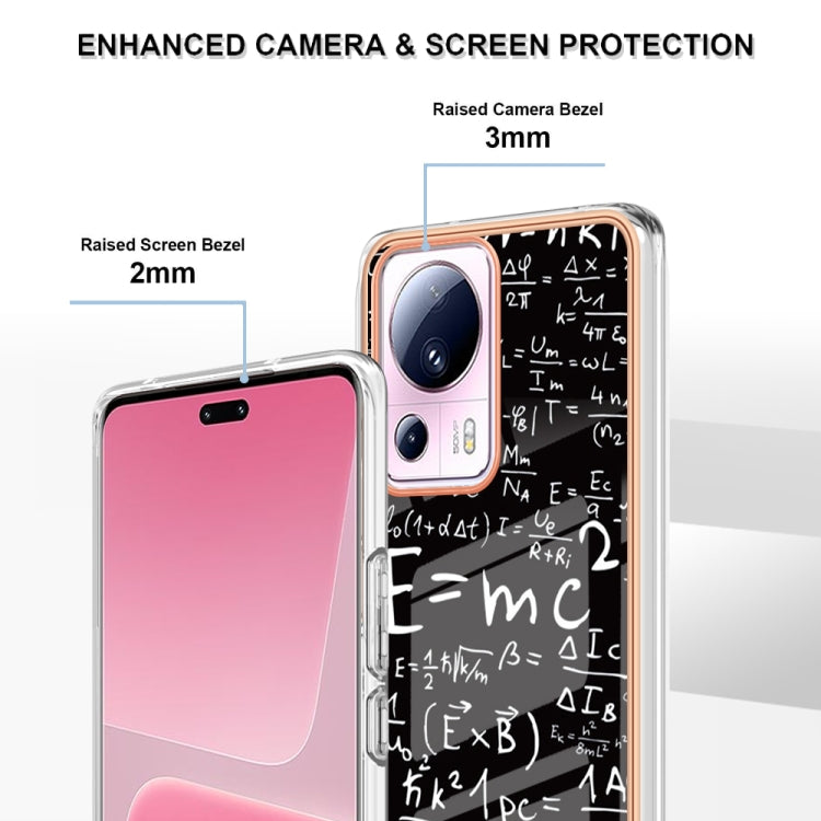 For Xiaomi 13 Lite 5G Electroplating Marble Dual-side IMD Phone Case(Equation) - 13 Lite Cases by PMC Jewellery | Online Shopping South Africa | PMC Jewellery | Buy Now Pay Later Mobicred