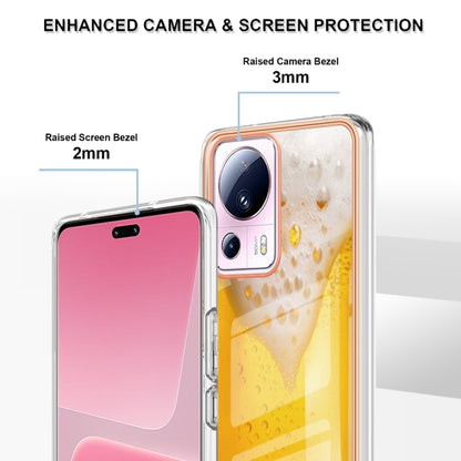 For Xiaomi 13 Lite 5G Electroplating Marble Dual-side IMD Phone Case(Draft Beer) - 13 Lite Cases by PMC Jewellery | Online Shopping South Africa | PMC Jewellery | Buy Now Pay Later Mobicred