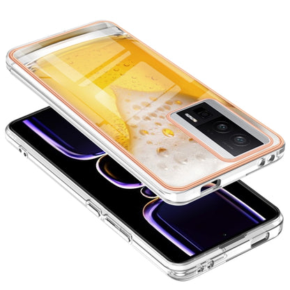 For Xiaomi Poco F5 Pro 5G / Redmi K60 Electroplating Marble Dual-side IMD Phone Case(Draft Beer) - Xiaomi Cases by PMC Jewellery | Online Shopping South Africa | PMC Jewellery | Buy Now Pay Later Mobicred