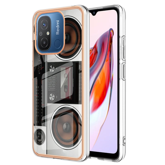 For Xiaomi Redmi 12C / 11A 4G Electroplating Marble Dual-side IMD Phone Case(Retro Radio) - Xiaomi Cases by PMC Jewellery | Online Shopping South Africa | PMC Jewellery | Buy Now Pay Later Mobicred