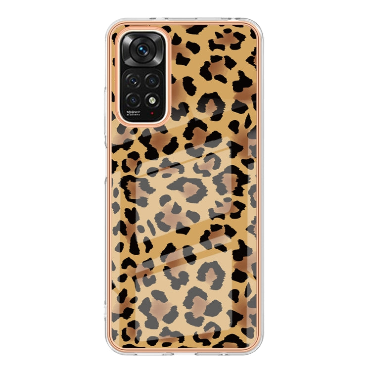 For Xiaomi Redmi Note 11s / Note 11 4G Electroplating Marble Dual-side IMD Phone Case(Leopard Print) - Xiaomi Cases by PMC Jewellery | Online Shopping South Africa | PMC Jewellery | Buy Now Pay Later Mobicred