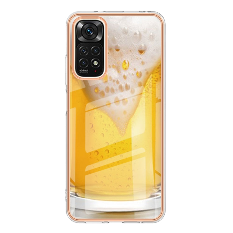 For Xiaomi Redmi Note 11s / Note 11 4G Electroplating Marble Dual-side IMD Phone Case(Draft Beer) - Xiaomi Cases by PMC Jewellery | Online Shopping South Africa | PMC Jewellery | Buy Now Pay Later Mobicred