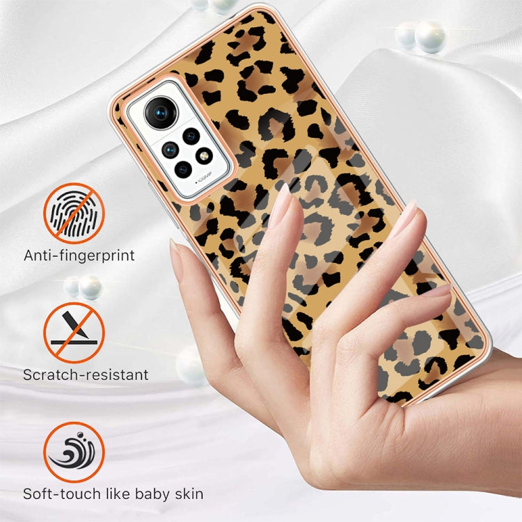 For Xiaomi Redmi Note 12 Pro 4G Global Electroplating Marble Dual-side IMD Phone Case(Leopard Print) - Xiaomi Cases by PMC Jewellery | Online Shopping South Africa | PMC Jewellery | Buy Now Pay Later Mobicred