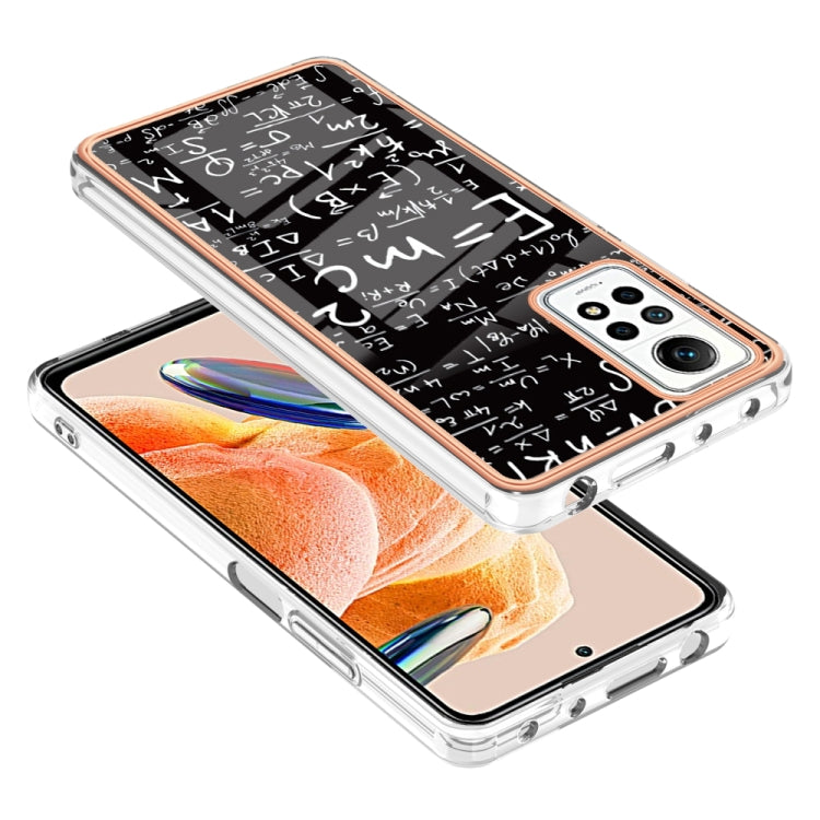 For Xiaomi Redmi Note 12 Pro 4G Global Electroplating Marble Dual-side IMD Phone Case(Equation) - Xiaomi Cases by PMC Jewellery | Online Shopping South Africa | PMC Jewellery | Buy Now Pay Later Mobicred