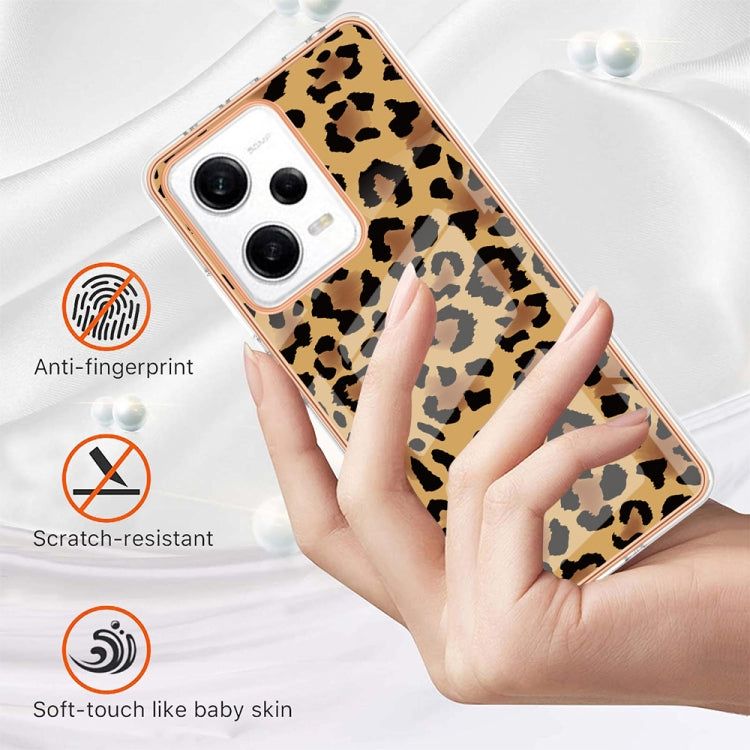 For Xiaomi Redmi Note 12 Pro 5G Global Electroplating Marble Dual-side IMD Phone Case(Leopard Print) - Xiaomi Cases by PMC Jewellery | Online Shopping South Africa | PMC Jewellery | Buy Now Pay Later Mobicred