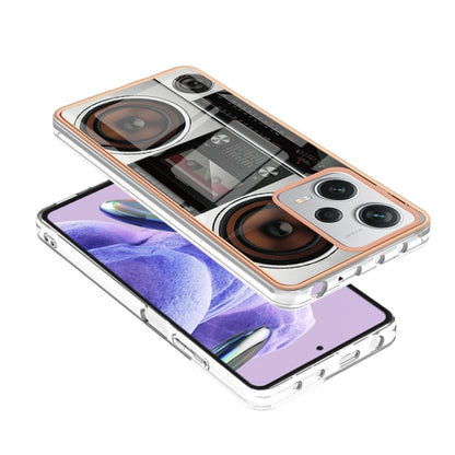 For Xiaomi Redmi Note 12 Pro+ Global Electroplating Marble Dual-side IMD Phone Case(Retro Radio) - Xiaomi Cases by PMC Jewellery | Online Shopping South Africa | PMC Jewellery | Buy Now Pay Later Mobicred