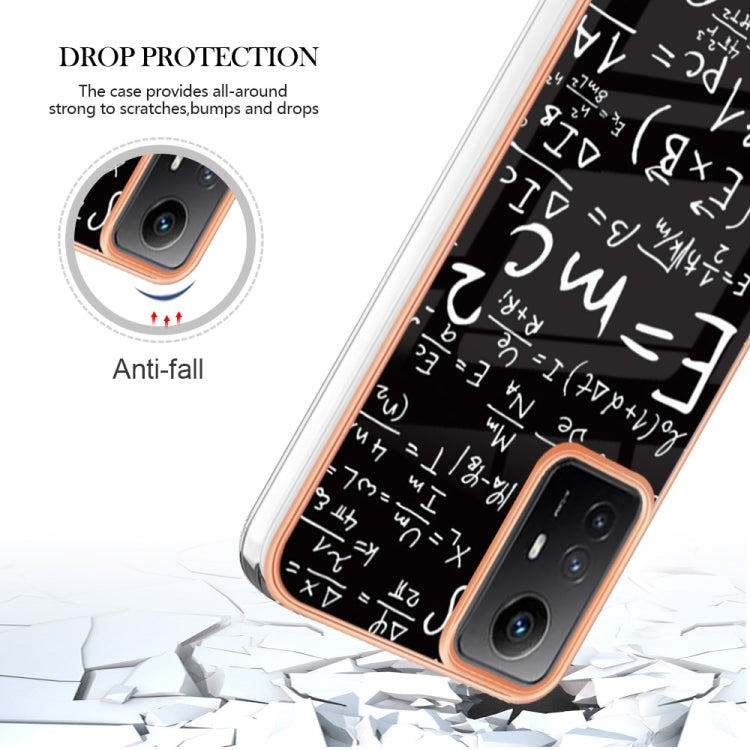 Xiaomi Redmi Note 12S 4G Electroplating Marble Dual-side IMD Phone Case(Equation) - Xiaomi Cases by PMC Jewellery | Online Shopping South Africa | PMC Jewellery | Buy Now Pay Later Mobicred