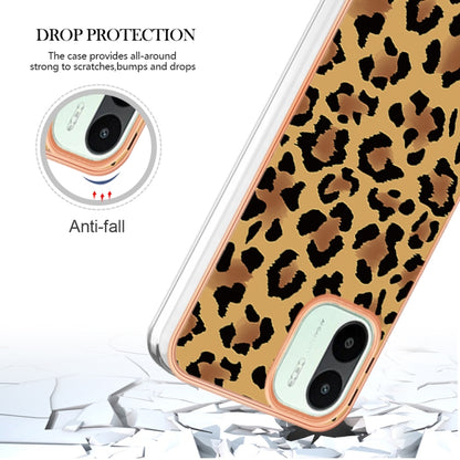 For Xiaomi Redmi A1 Electroplating Marble Dual-side IMD Phone Case(Leopard Print) - Xiaomi Cases by PMC Jewellery | Online Shopping South Africa | PMC Jewellery | Buy Now Pay Later Mobicred