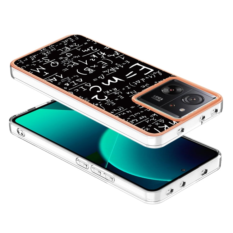 For Xiaomi 13T/13T Pro Electroplating Marble Dual-side IMD Phone Case(Equation) - Xiaomi Cases by PMC Jewellery | Online Shopping South Africa | PMC Jewellery | Buy Now Pay Later Mobicred