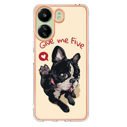 For Xiaomi Redmi 13C 4G Electroplating Marble Dual-side IMD Phone Case(Lucky Dog) - 13C Cases by PMC Jewellery | Online Shopping South Africa | PMC Jewellery | Buy Now Pay Later Mobicred