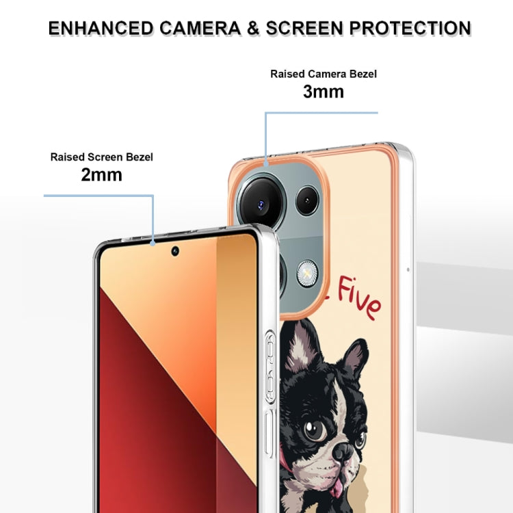 For Xiaomi Redmi Note 13 Pro 4G/Poco M6 Pro 4G Electroplating Marble Dual-side IMD Phone Case(Lucky Dog) - Note 13 Pro Cases by PMC Jewellery | Online Shopping South Africa | PMC Jewellery | Buy Now Pay Later Mobicred