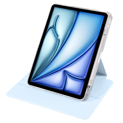 For iPad Air 11 2025 / 2024 Clear Acrylic 360 Rotation Detachable Leather Tablet Case(Ice Blue) - iPad Air 11 2025 / 2024 Cases by PMC Jewellery | Online Shopping South Africa | PMC Jewellery | Buy Now Pay Later Mobicred