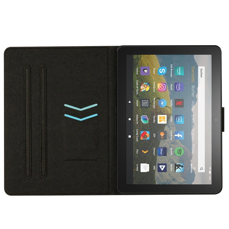 For Amazon Kindle Fire Max 11 Colored Drawing Marble Smart Leather Tablet Case(Pink Blue) - Amazon by PMC TechLife | Online Shopping South Africa | PMC TechLife | Buy Now Pay Later Mobicred