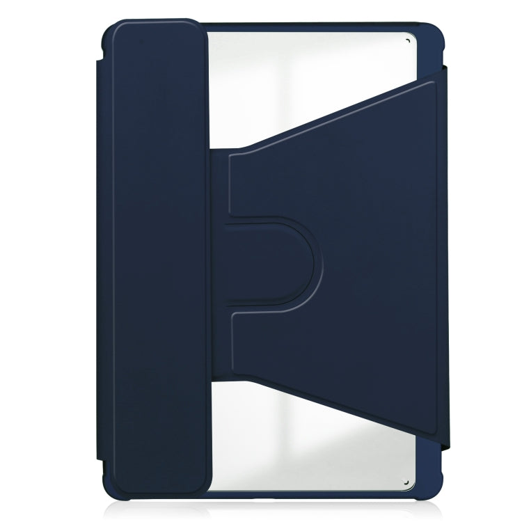 For Samsung Galaxy Tab S9 FE+ / S10+ 360 Rotation Transparent Smart Leather Case(Dark Blue) - free shipping - PMC Jewellery - Order now!