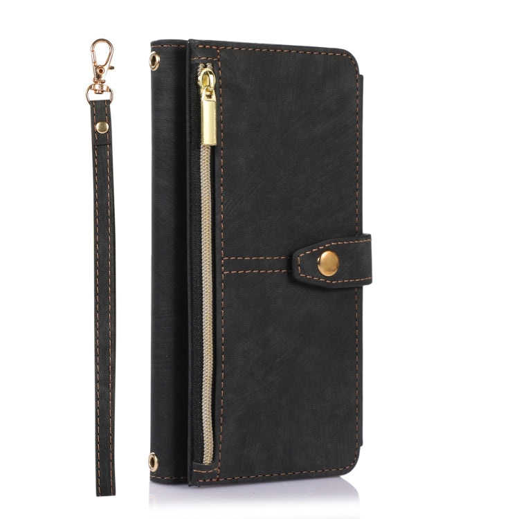 For Google Pixel 7a Dream 9-Card Wallet Zipper Bag Leather Phone Case(Black) - Google Cases by PMC TechLife | Online Shopping South Africa | PMC TechLife | Buy Now Pay Later Mobicred