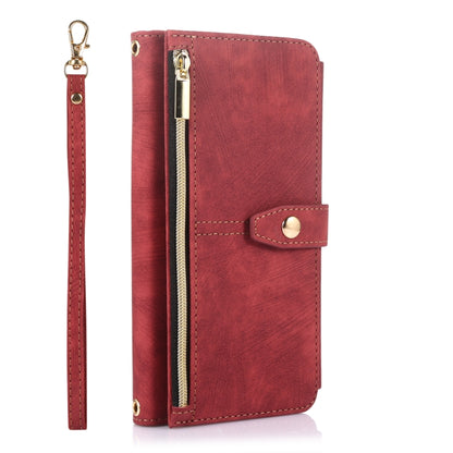 For Google Pixel 6 Dream 9-Card Wallet Zipper Bag Leather Phone Case(Red) - Google Cases by PMC Jewellery | Online Shopping South Africa | PMC Jewellery | Buy Now Pay Later Mobicred