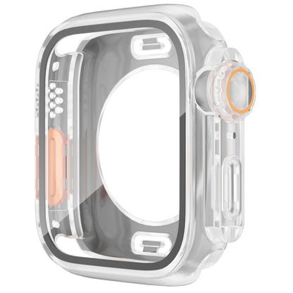 For Apple Watch Series 9 / 8 / 7 45mm Change to Ultra 49mm Waterproof All-Inclusive Film Hybrid PC Watch Case(Transparent) - Watch Cases by PMC Jewellery | Online Shopping South Africa | PMC Jewellery | Buy Now Pay Later Mobicred