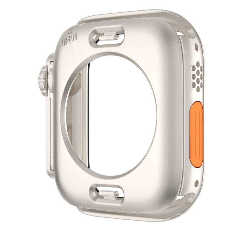 For Apple Watch Series 6 / 5 / 4 / SE 44mm Change to Ultra 49mm Waterproof All-Inclusive Film Hybrid PC Watch Case(Starlight Silver) - Watch Cases by PMC Jewellery | Online Shopping South Africa | PMC Jewellery | Buy Now Pay Later Mobicred