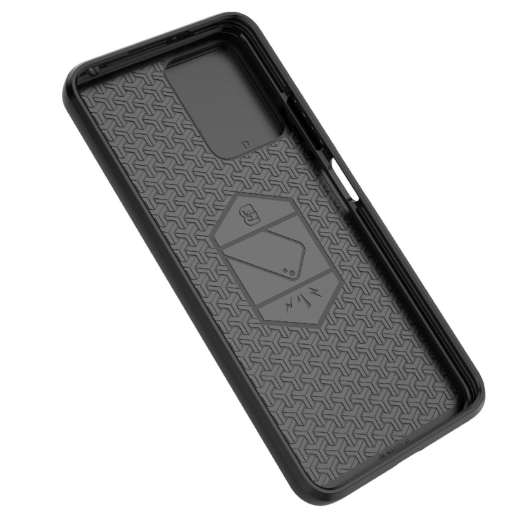For Xiaomi Redmi Note 12 5G Global Sliding Camshield TPU + PC Shockproof Phone Case with Holder(Blue) - Xiaomi Cases by PMC TechLife | Online Shopping South Africa | PMC TechLife | Buy Now Pay Later Mobicred
