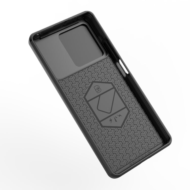 For Xiaomi Redmi Note 13R Pro 5G Sliding Camshield TPU + PC Shockproof Phone Case with Holder(Black) - Xiaomi Cases by PMC Jewellery | Online Shopping South Africa | PMC Jewellery | Buy Now Pay Later Mobicred