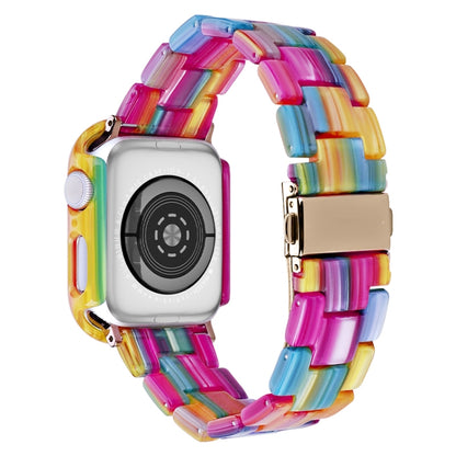 For Apple Watch Ultra 2 / Ultra 49mm Printed Resin PC Watch Band Case Kit(Rainbow) - Watch Cases by PMC Jewellery | Online Shopping South Africa | PMC Jewellery | Buy Now Pay Later Mobicred