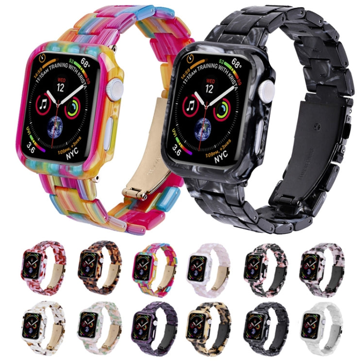 For Apple Watch Ultra 2 / Ultra 49mm Printed Resin PC Watch Band Case Kit(Pearl White) - Watch Cases by PMC Jewellery | Online Shopping South Africa | PMC Jewellery | Buy Now Pay Later Mobicred