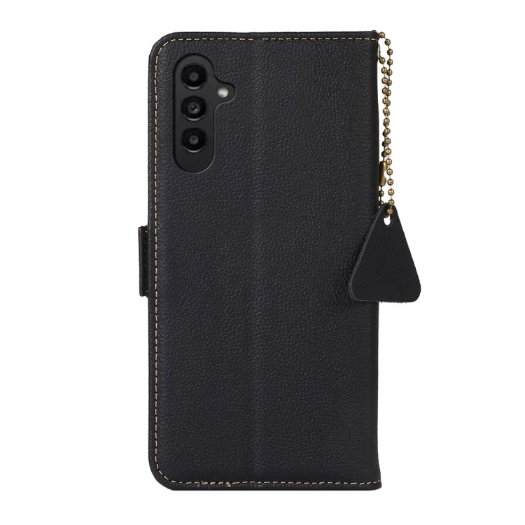 For Samsung Galaxy S24+ Side-Magnetic TJ Genuine Leather RFID Phone Case(Black) - Galaxy Phone Cases by PMC Jewellery | Online Shopping South Africa | PMC Jewellery | Buy Now Pay Later Mobicred