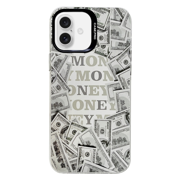 For iPhone 16 Plus Electroplated Silver Series PC Protective Phone Case(Money) - iPhone 16 Plus Cases by PMC Jewellery | Online Shopping South Africa | PMC Jewellery | Buy Now Pay Later Mobicred