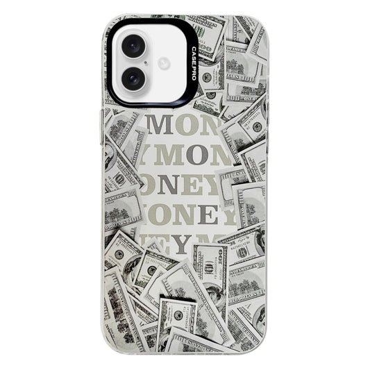 For iPhone 16 Electroplated Silver Series PC Protective Phone Case(Money) - iPhone 16 Cases by PMC Jewellery | Online Shopping South Africa | PMC Jewellery | Buy Now Pay Later Mobicred