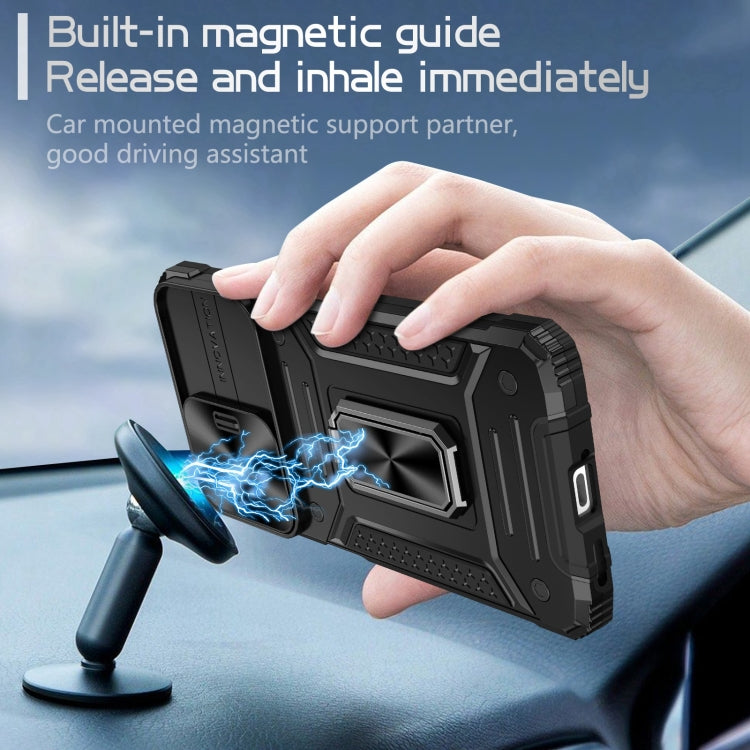 For Redmi Note 12 Pro Global Camshield Robot TPU Hybrid PC Phone Case(Black) - Note 12 Pro Cases by PMC TechLife | Online Shopping South Africa | PMC TechLife | Buy Now Pay Later Mobicred