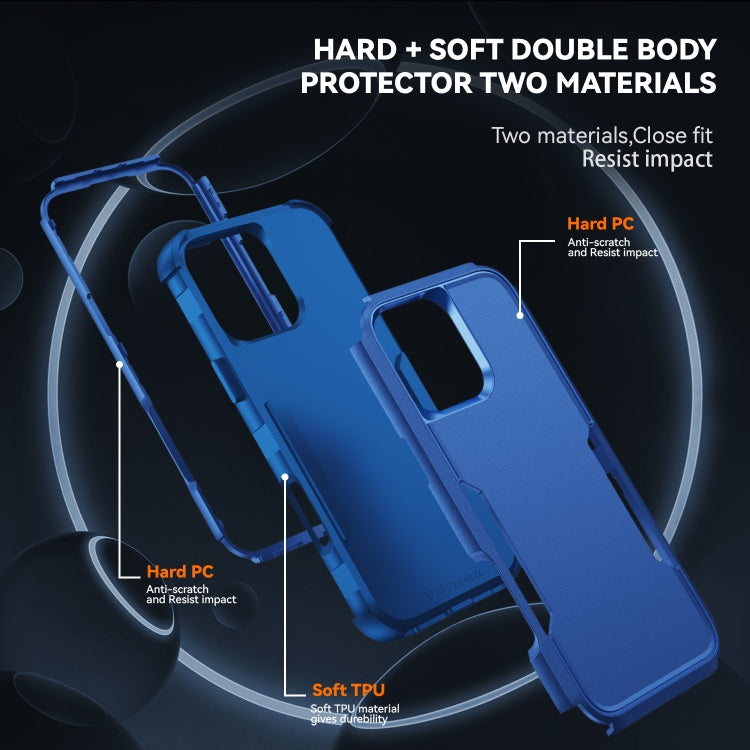 For iPhone 16 Pro Max Commuter Shockproof TPU + PC Phone Case(Royal Blue) - iPhone 16 Pro Max Cases by PMC Jewellery | Online Shopping South Africa | PMC Jewellery | Buy Now Pay Later Mobicred