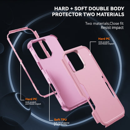 For iPhone 16 Pro Commuter Shockproof TPU + PC Phone Case(Pink) - iPhone 16 Pro Cases by PMC Jewellery | Online Shopping South Africa | PMC Jewellery | Buy Now Pay Later Mobicred