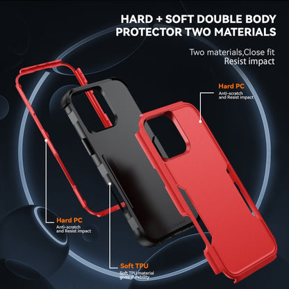 For iPhone 16 Pro Commuter Shockproof TPU + PC Phone Case(Red+Black) - iPhone 16 Pro Cases by PMC Jewellery | Online Shopping South Africa | PMC Jewellery | Buy Now Pay Later Mobicred