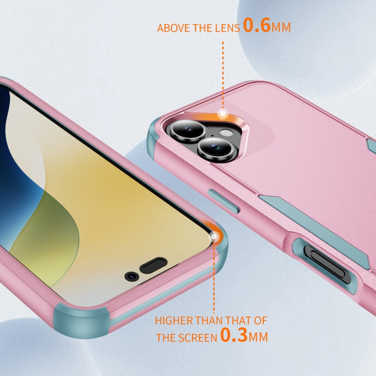 For iPhone 16 Plus Commuter Shockproof TPU + PC Phone Case(Pink+Grey Green) - iPhone 16 Plus Cases by PMC TechLife | Online Shopping South Africa | PMC TechLife | Buy Now Pay Later Mobicred