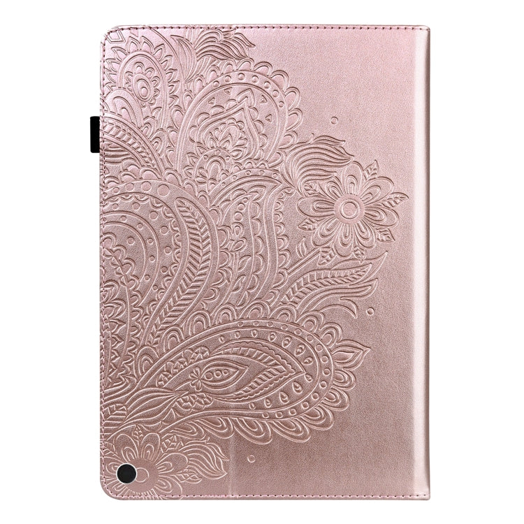 For Google Pixel Tablet Peacock Embossed Pattern Leather Tablet Case(Rose Gold) - Google by PMC TechLife | Online Shopping South Africa | PMC TechLife | Buy Now Pay Later Mobicred