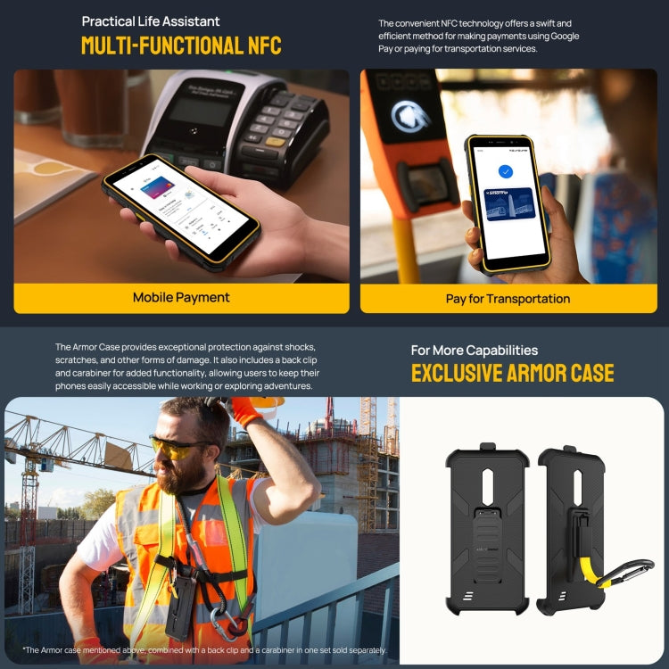 Ulefone Armor X12 Pro, 4GB+64GB, IP68/IP69K Rugged Phone, 5.45 inch Android 13 MediaTek Helio G36 Octa Core, Network: 4G, NFC(Less Green) - free shipping - PMC TechLife - Order now!