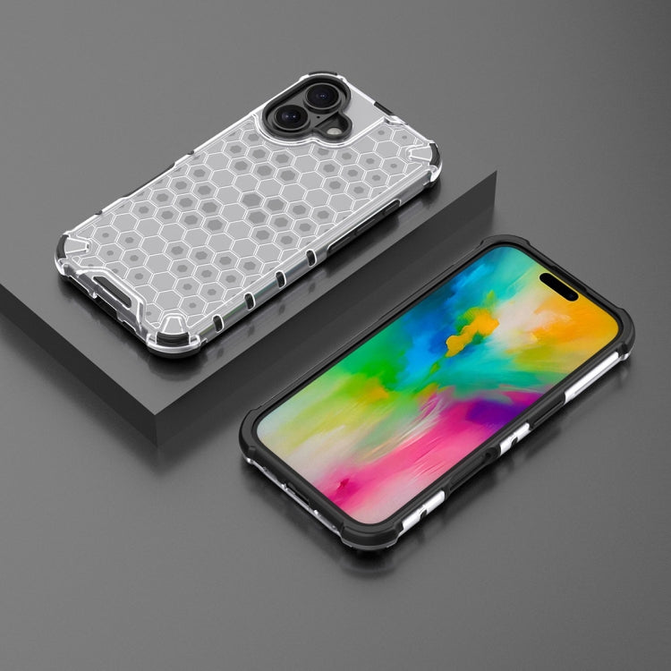 For iPhone 16 Honeycomb Shockproof Phone Case(White) - iPhone 16 Cases by PMC TechLife | Online Shopping South Africa | PMC TechLife | Buy Now Pay Later Mobicred