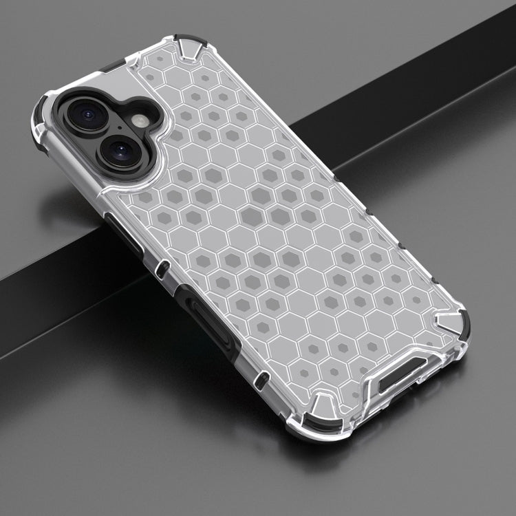 For iPhone 16 Plus Honeycomb Shockproof Phone Case(White) - iPhone 16 Plus Cases by PMC Jewellery | Online Shopping South Africa | PMC Jewellery | Buy Now Pay Later Mobicred