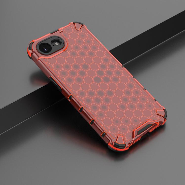 For iPhone 16e Honeycomb Shockproof Phone Case(Red) - iPhone 16e Cases by PMC TechLife | Online Shopping South Africa | PMC TechLife | Buy Now Pay Later Mobicred