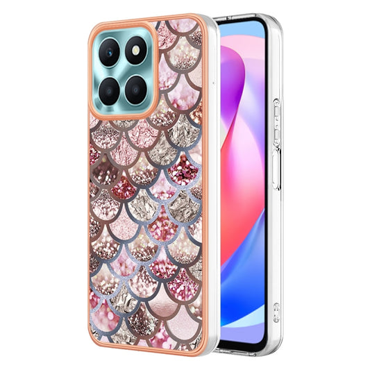 For Honor X6a Electroplating IMD TPU Phone Case(Pink Scales) - Honor Cases by PMC Jewellery | Online Shopping South Africa | PMC Jewellery | Buy Now Pay Later Mobicred