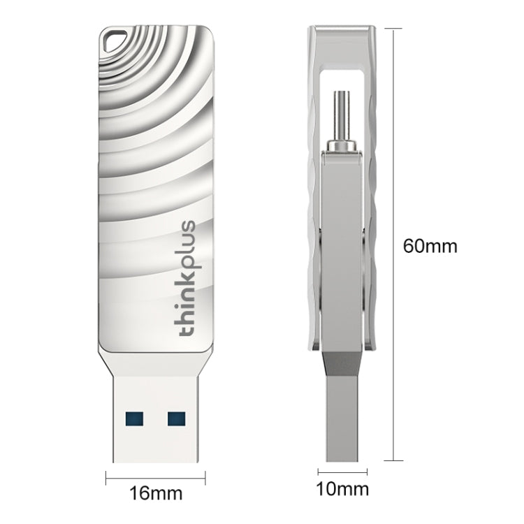 Lenovo Thinkplus MU232 USB 3.2 + USB-C / Type-C Dual Head Flash Drive, Memory:128GB - USB Flash Drives by Lenovo | Online Shopping South Africa | PMC Jewellery | Buy Now Pay Later Mobicred